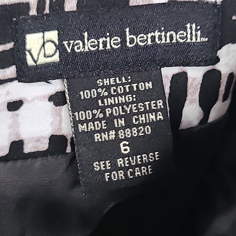 Valerie Bertinelli Pencil Skirt 6 Black White Abstract Print Career Wear NWT - Picture 3 of 10